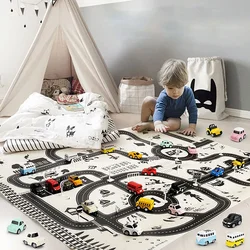 83*57cm/130*100CM Car Park Play Mat Taffic Highway Map Kids City Scene Play Mat Educational Toys for Children Baby Playmat