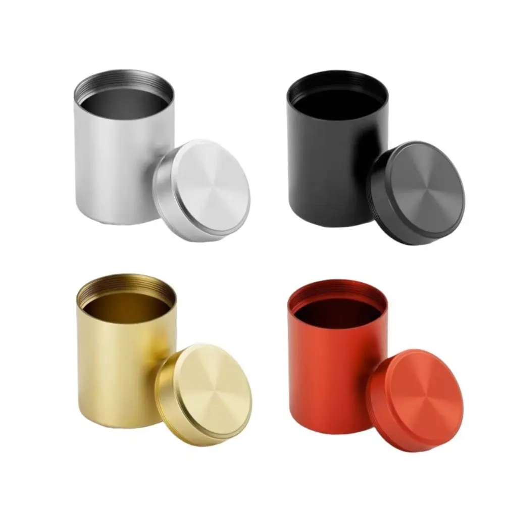 Mini tarro sellado portátil, lata de té de aleación de aluminio a prueba de humedad, caja de Metal de Color sólido para viaje