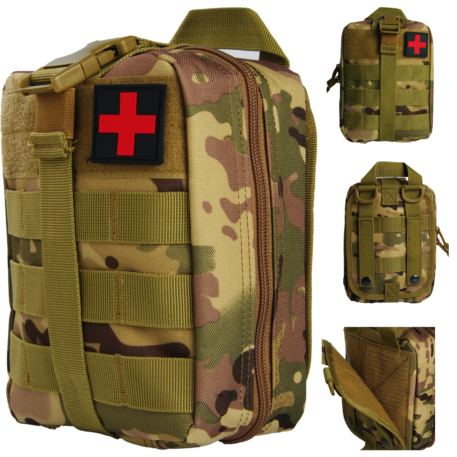 First Aid Bag Camping Tactical Medical Pouch EMT Emergency Survival Kit Hunting Outdoor Box Large Size 800D Nylon Bag Package