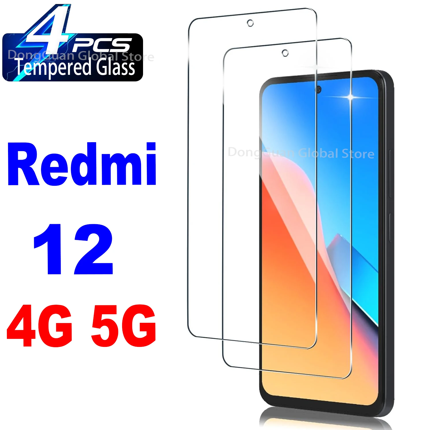 

6.79” Tempered Glass For Xiaomi Redmi 12 5G 4G Screen Protector Glass Film