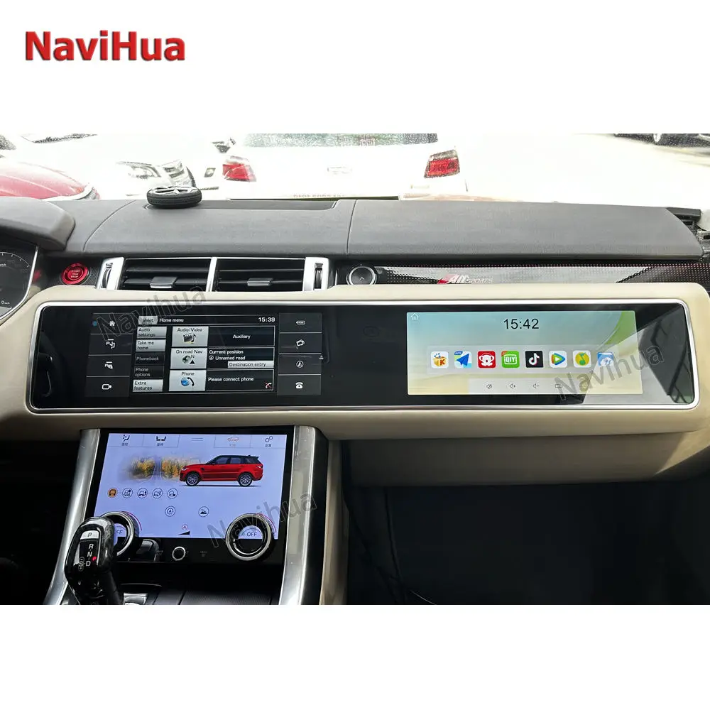 Navihua New Dual Screen Android Car Radio GPS Navigation Multimedia DVD Player for Land Rover Range Rover Vogue L405 Sport L494