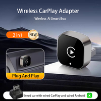 2in1 Wireless CarPlay Adapter Android Auto AI Smart Box Car Intelligent Systems Plug And Play For Toyota Nissan Honda Ford Benz