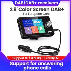 DAB/DAB+ ontvanger 2,8 inch kleurendisplay TFT LCD-scherm Europese auto's FM-radio Digitaal signaal Mp3 Stereo Broadcast-adapter TF BT