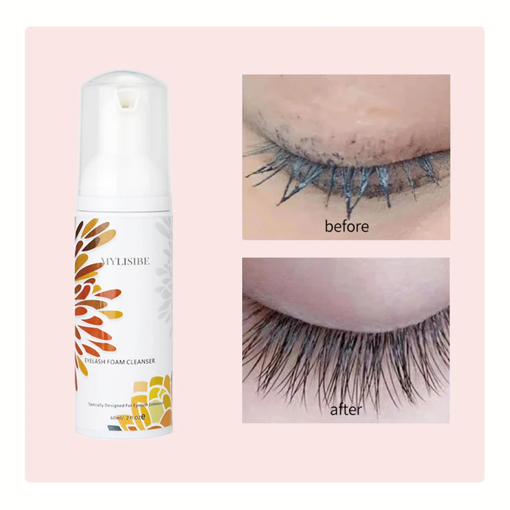 60ml Shampoo Foam Deep Cleaning Lashes Shampoo Mousse Daily Makeup Use Safe Shampoo Bubble Mousse Private Label