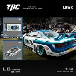 PreSale TPC 1:64 LBWK Silvia S15 LB Super Silhouette Openable Hood Blue Diecast Diorama Car Model Collection TimeMicro