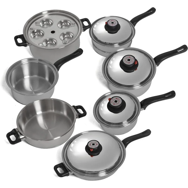 

Stainless steel cookware set, suitable for induction cookers, washable and dishwasher safe ，cookware set non stick