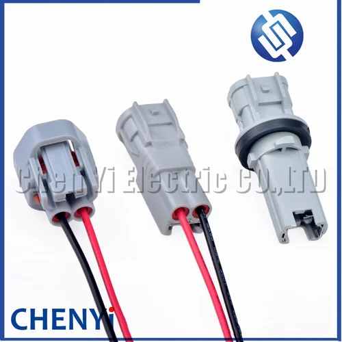 Imagen 2 del producto Conector de lámpara indicadora de ancho de enchufe de luz antiniebla de coche impermeable automotriz de 2 pines 6189-0249 6189-0239 90980-11156 para Toyota 1JZ 2JZ