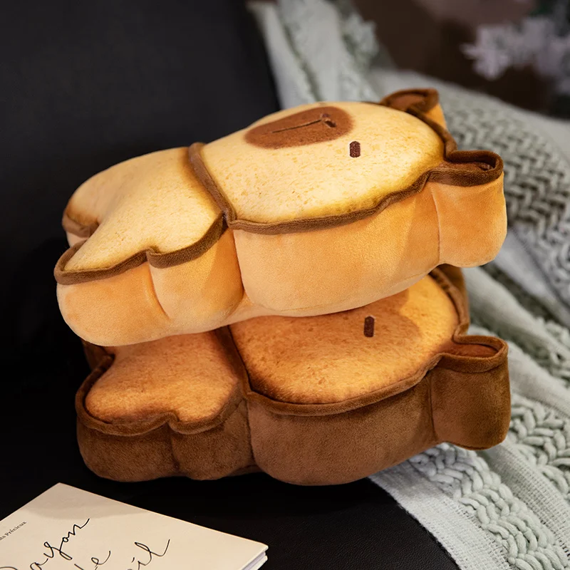 Pão capivara brinquedo de pelúcia dos desenhos animados biscoito macio capibara macio recheado boneca decoração presente aniversário