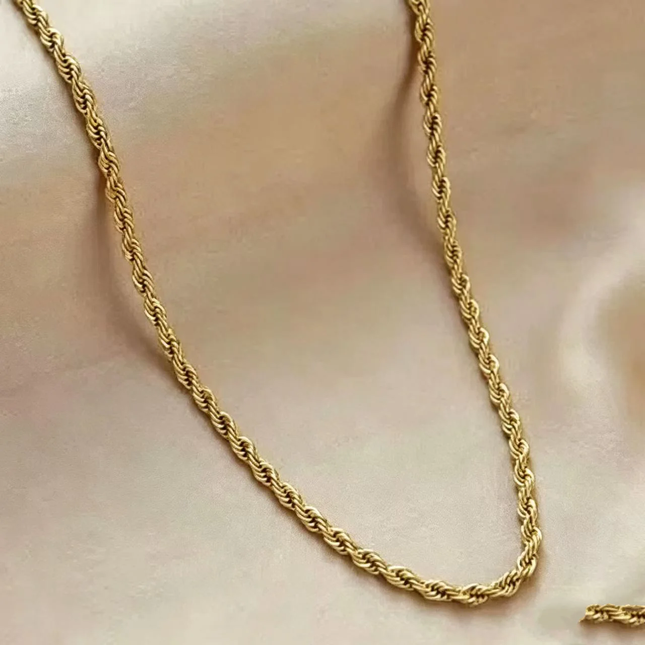18K Gold Plated Link Chain Necklace for Women Man Cross 5mm Width Gold Color Choker Classic Trendy Daily Wear Wedding Party Gift - Detail 1