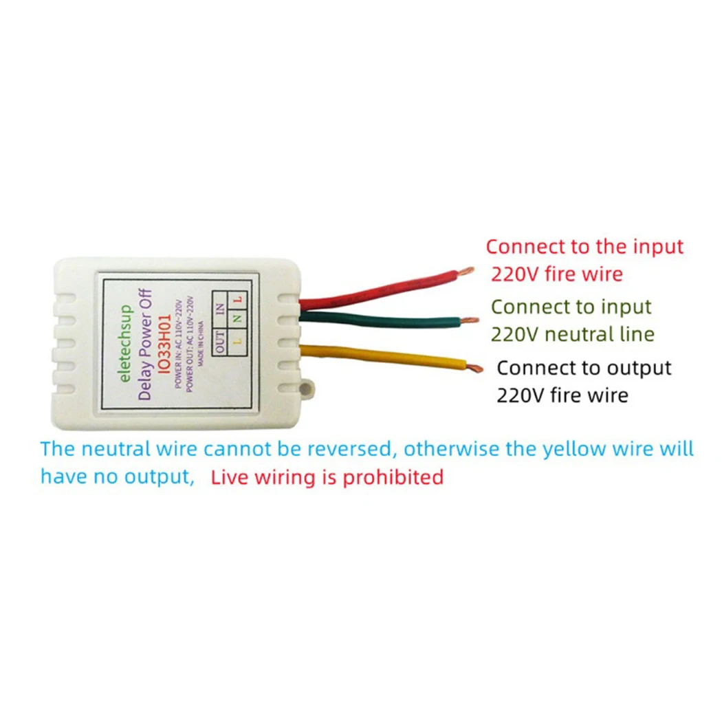 1-480Min Timer Adjustable Disconnect Delay Controller AC 110V 220V Power-ON Delay OFF Relay Switch 7A Output Current Relay Board