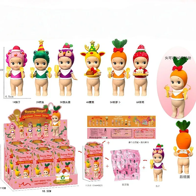 

Hot 6pcs Christmas Seris Sonny Angel Blind Box Full Set Anime Cute Room Decoration Desktop Ornament Festival Gift Wholesale