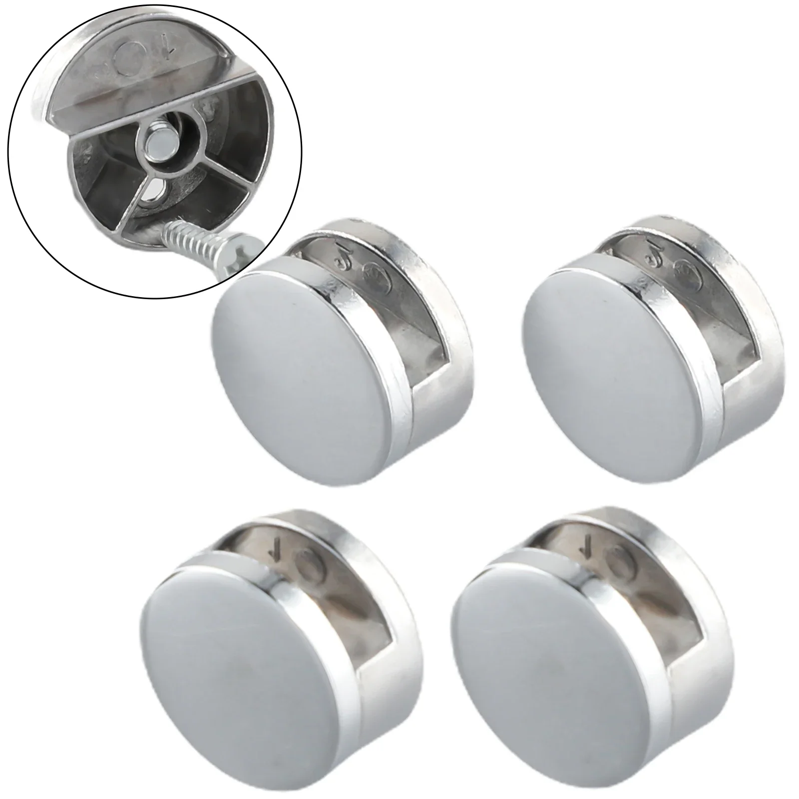 Home Hotels Washrooms Bathrooms Dressing Tables Elevators Mirror Clip Glass Clip 4Set Hang Holder Round Hanging