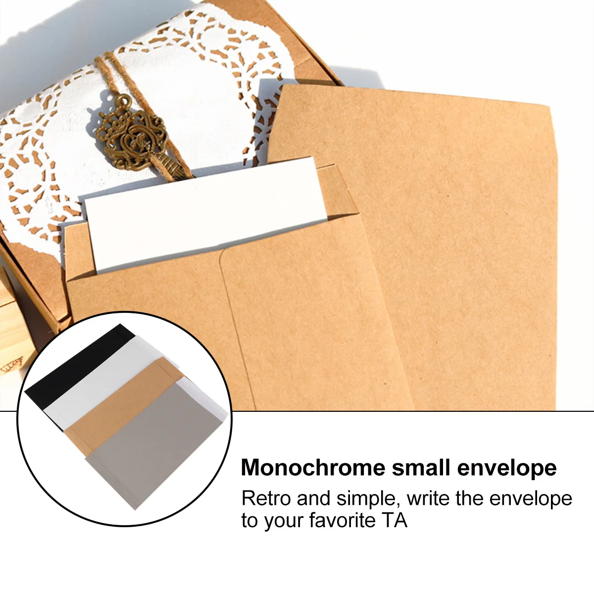 

20Pcs Plain Kraft Envelope Bundle Smooth Writing Lightweight Envelopes for Letters Cards Invitations Stylish Classic Design