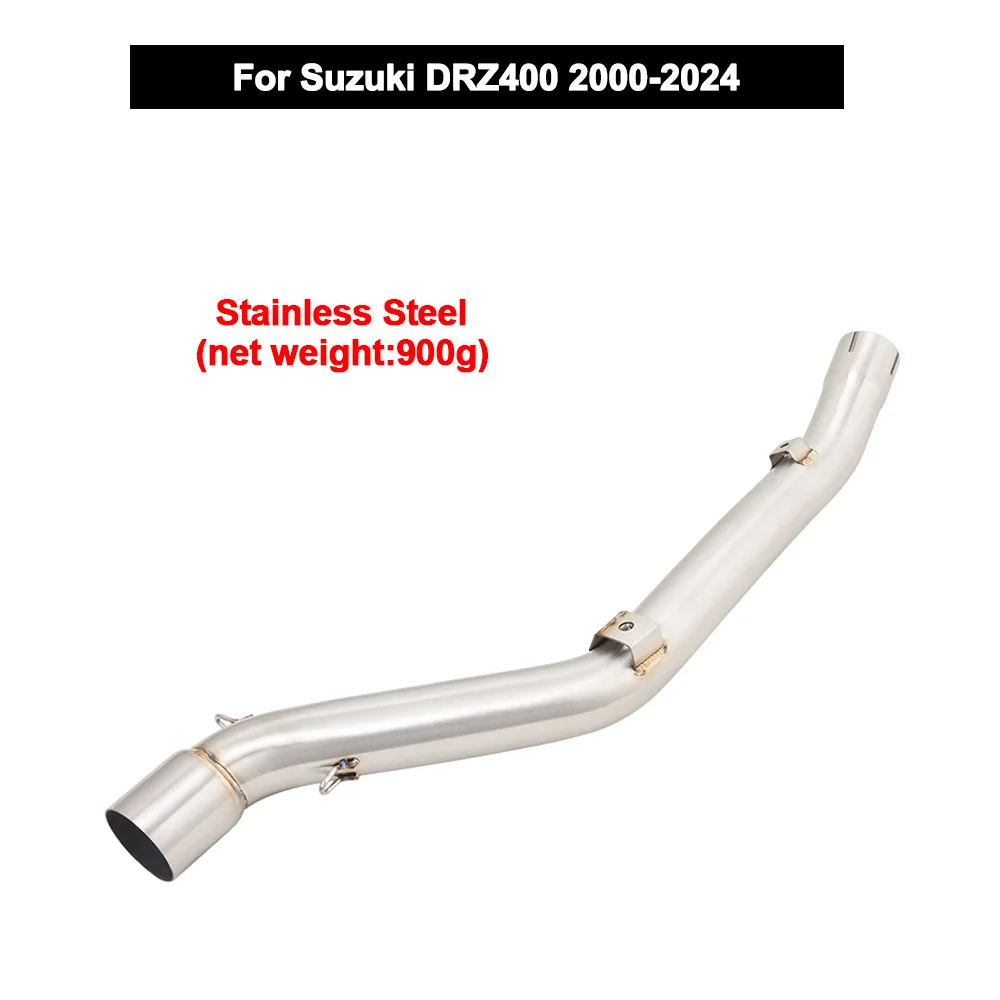 

51MM Motorcycle Exhaust Escape System Stainless Steel Muffler Middle Link Pipe With DB Killer For Suzuki DRZ400 2000-2024