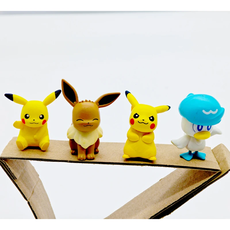 Pokémon Eevee Figure Ornements, Poupées Quaxly, Jouet Anime en vrac, Mini Butter, Petite poche, Monstertabletop, Décoration, Cadeau, Original