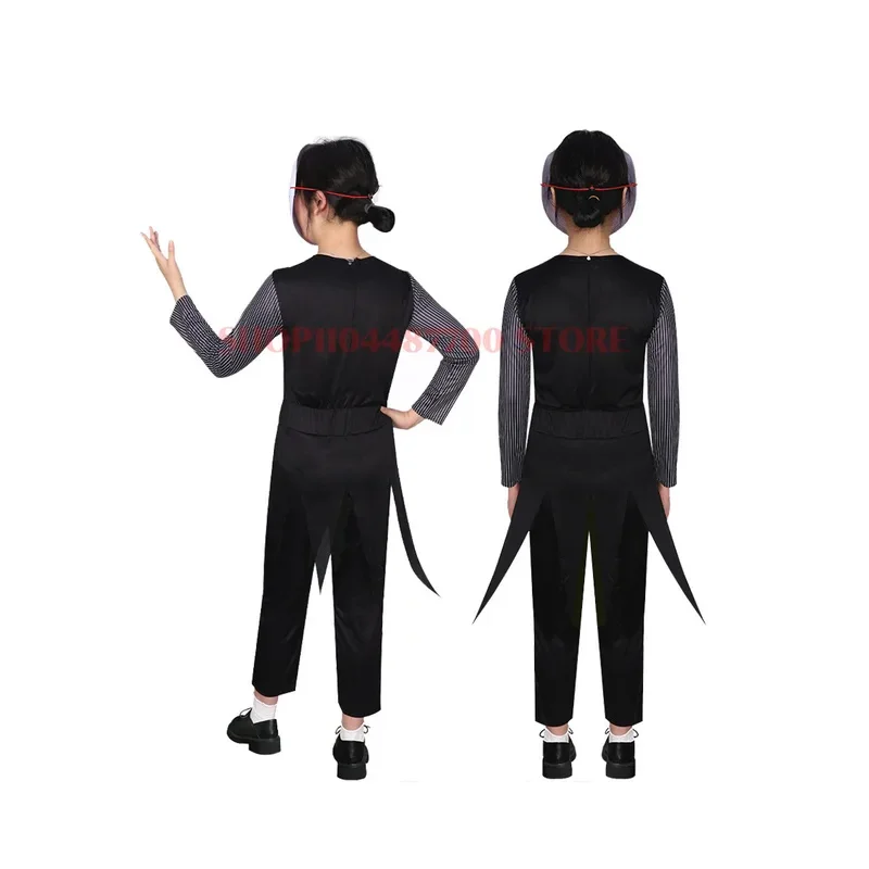 2025 New Child The Nightmare Jack Skellington Cosplay Costume Jack Before Mask Cos Bodysuit Suit Halloween For Boys Girls Kid AA