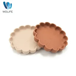 Best Seller Lion Style Flower Silicone Plate BPA Free Food Grade Silicone Suction Plate Sample Available For Quality Check