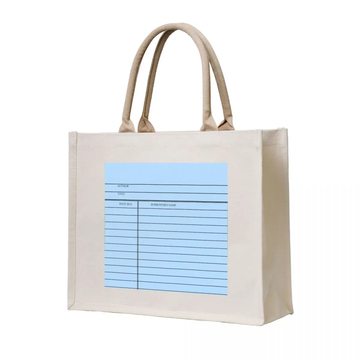 

Vintage Library Card - Blue Tote Bag tote bag canvas Women's handbag shopping cart bags eco pack