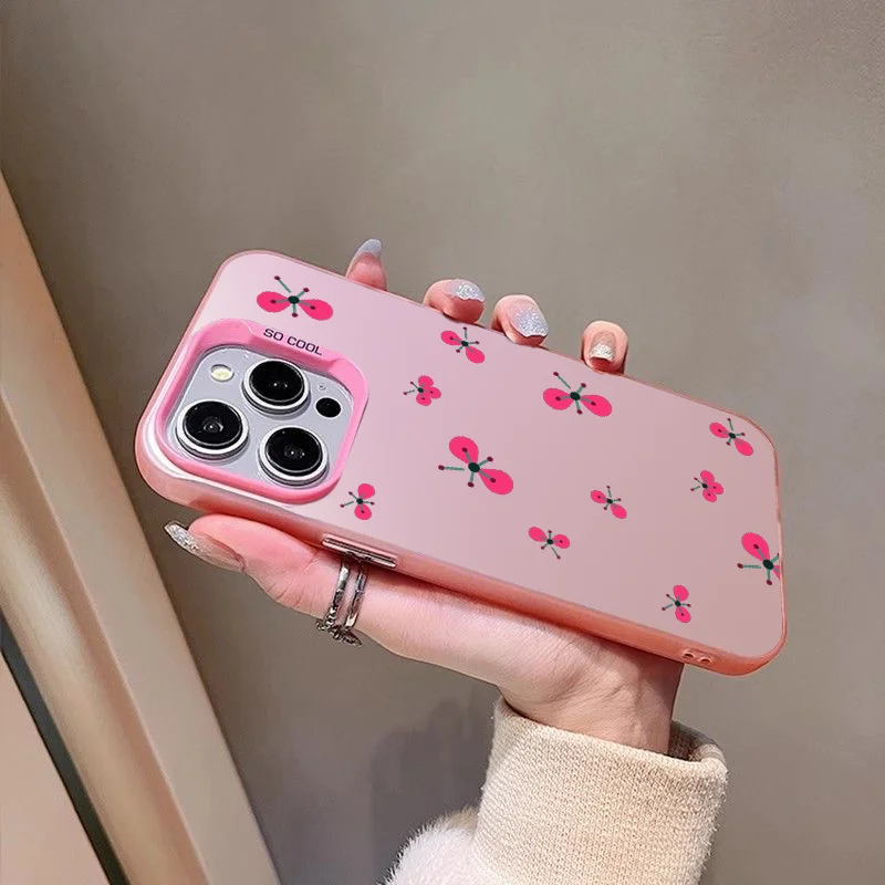 Illusions of Floral Waves High-end Insurance Niche Trendy Phone Case For iPhone 16 Pro Max 15 Plus 14 13 12 11 XR X XS 8 7 Cover