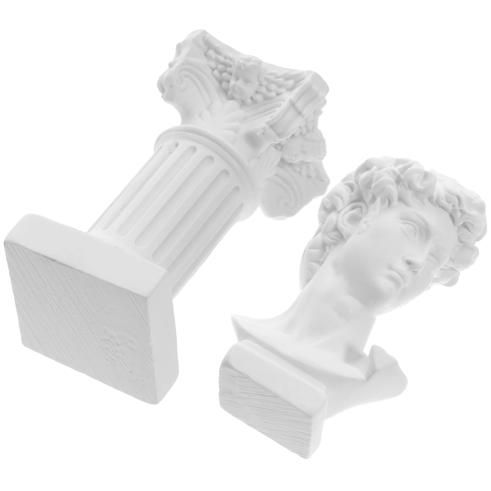 Statue Ornaments Greek Mythology Roman Column David Decoration Bust Sculptures and Figurines Value Resin