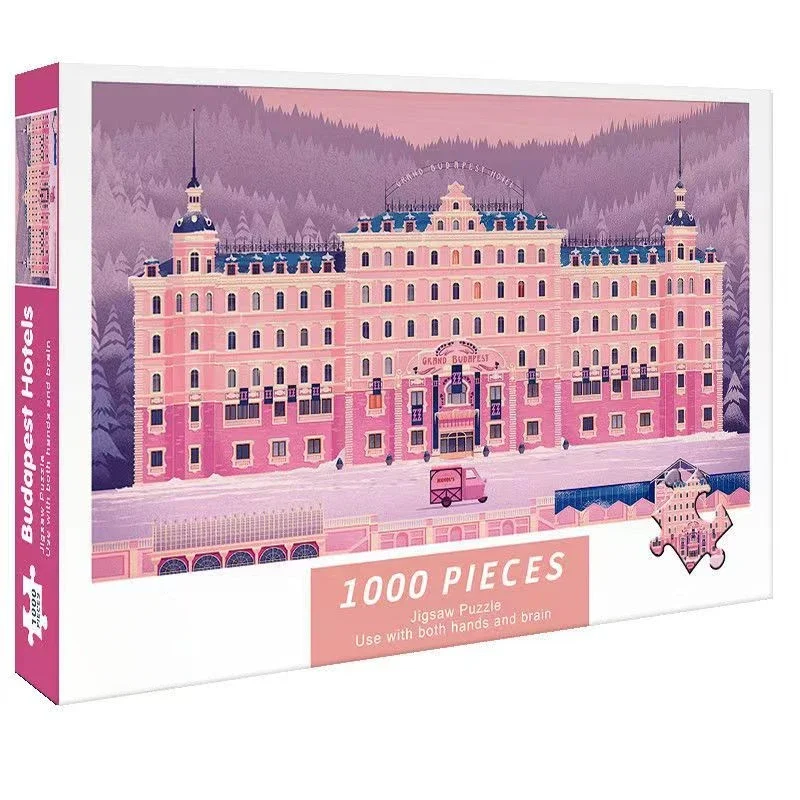 Adult 1000 Pieces Puzzle Budapest Hotel Cure High Difficulty Decompression Girl Educational Toys Birthday Gift Educational Toys