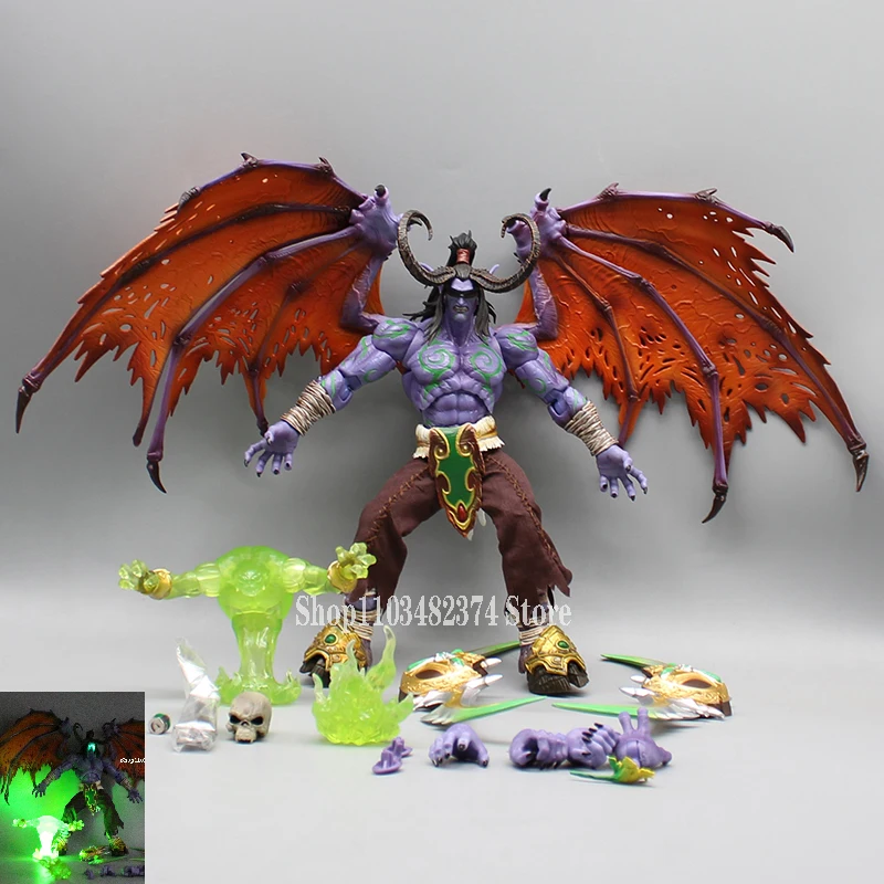 

25cm Anime Yudian Rdemon Hunter Action Figure Hero Illidan Stormrage Figure Game Wow Toy Decoration PVC Collectible Model Gift