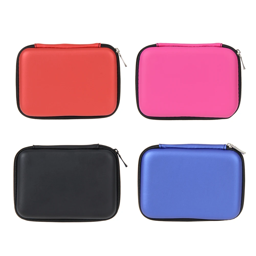 

EVA Hard Carrying Case Earphone Storage Bags Waterproof Charger U Disk Zipper Pouch with Mesh Pocket Tech Gadgets Portable Case