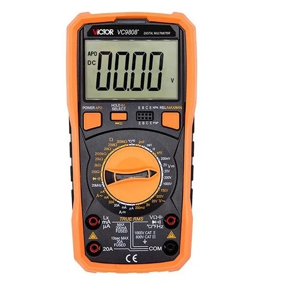 

VICTOR VC9808+LCR meter inductance 20H capacitance 2mF resistance measurement high precision manual range digital multimeter