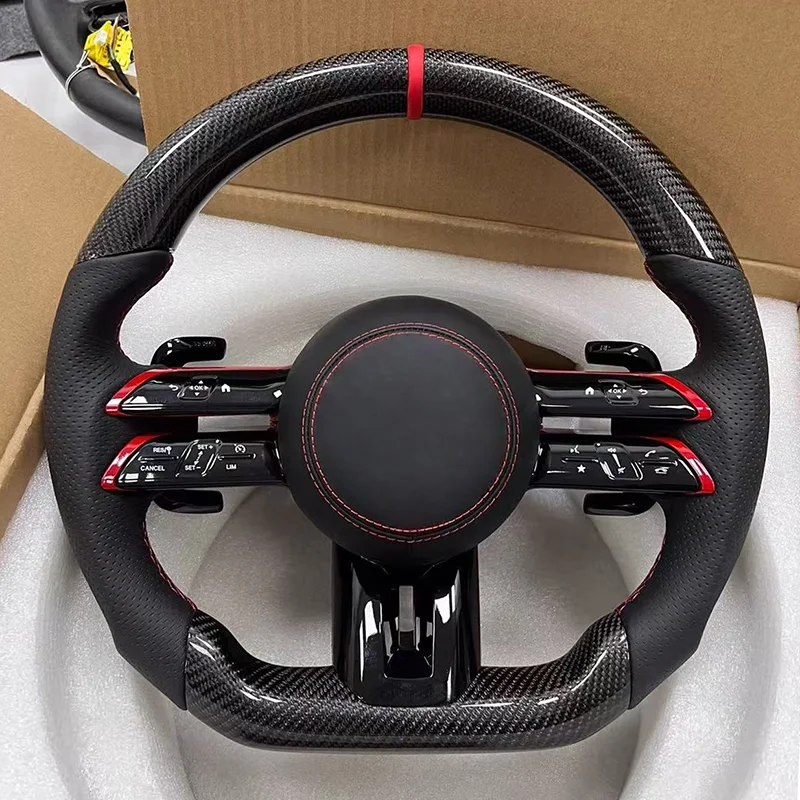 

Car Steering Wheel for Mercedes Benz AMG G63 W212 W222 W213 W205 W211 W204 CLA CLS SL500 Leather Steering Wheel