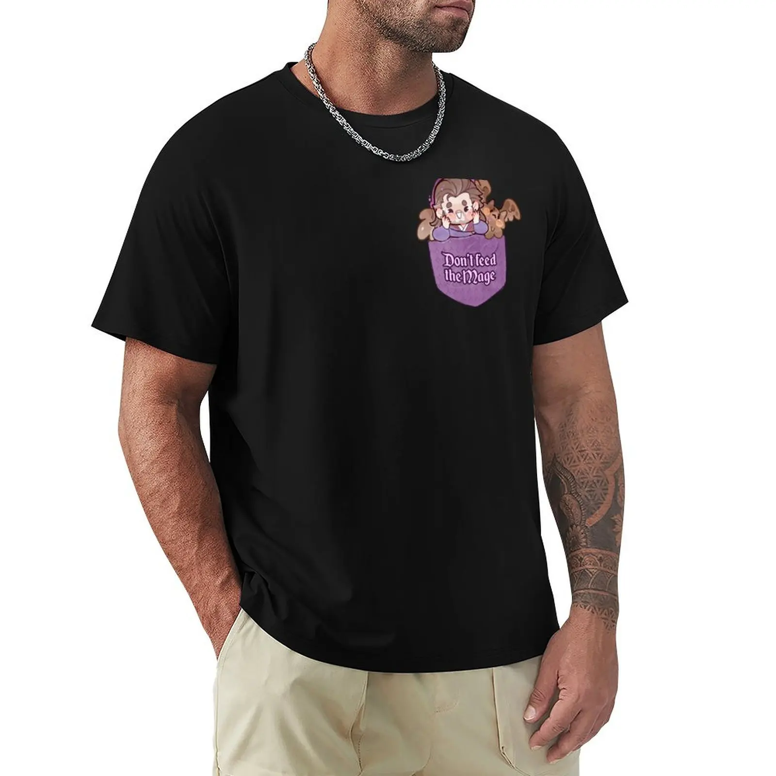 Don't feed the Mage T-Shirt Anti-Pilling Casual T-Shirt