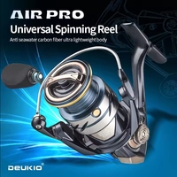DEUKIO New Fishing Reel 5.2:1 MAX Drag Power 18lbs Aluminum Spool Fish Alarm Spinning Reel for Saltwater Freshwater