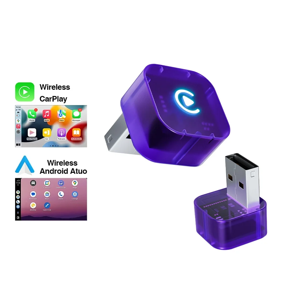 

Портативный беспроводной адаптер Carplay с универсальной совместимостью Android Auto и ключом Smart Box для Car Play