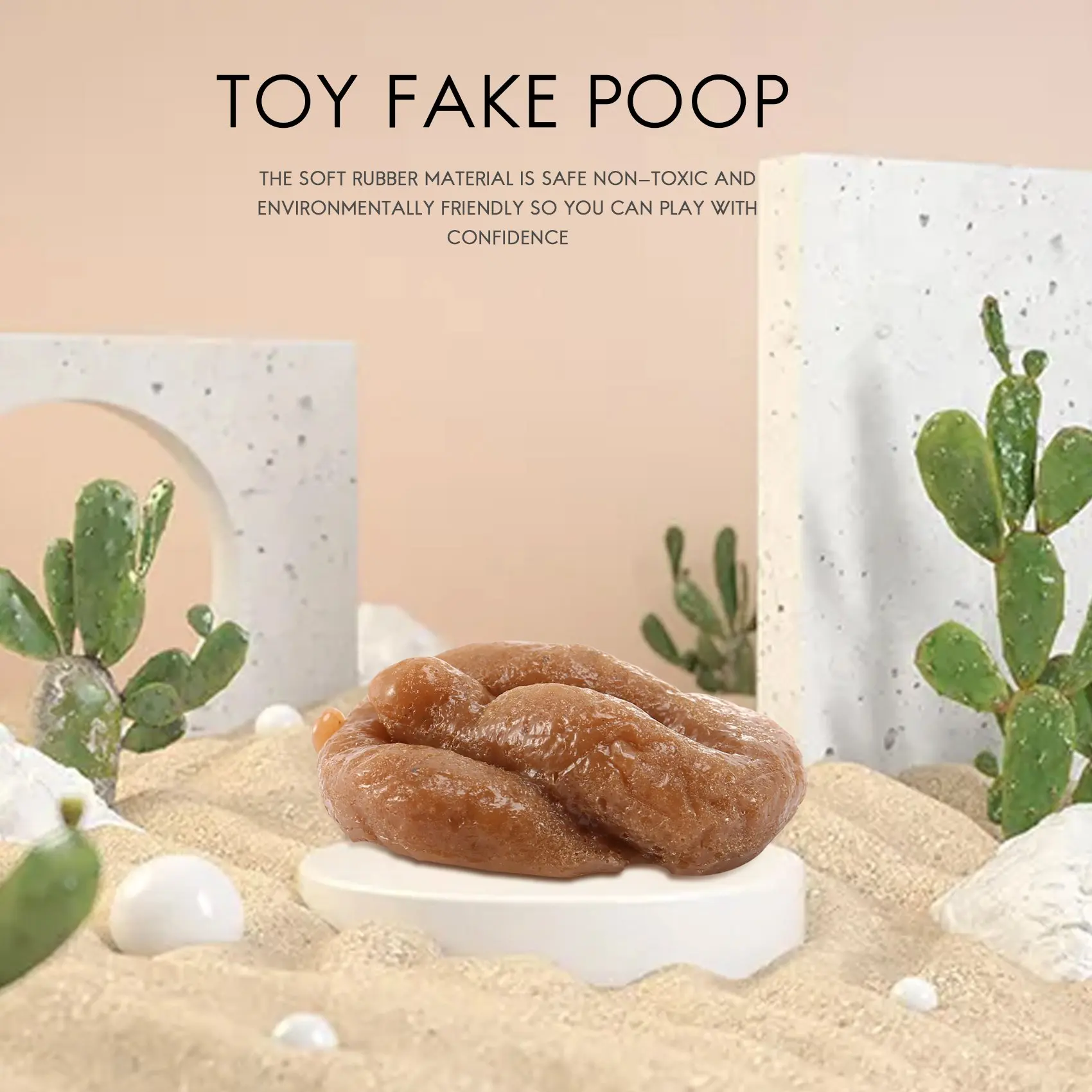 Simulation Poop Spielzeug Realistisches und lustiges Poop Spielzeug Fake Poop Streich Geschenk Soft Poop Spielzeug