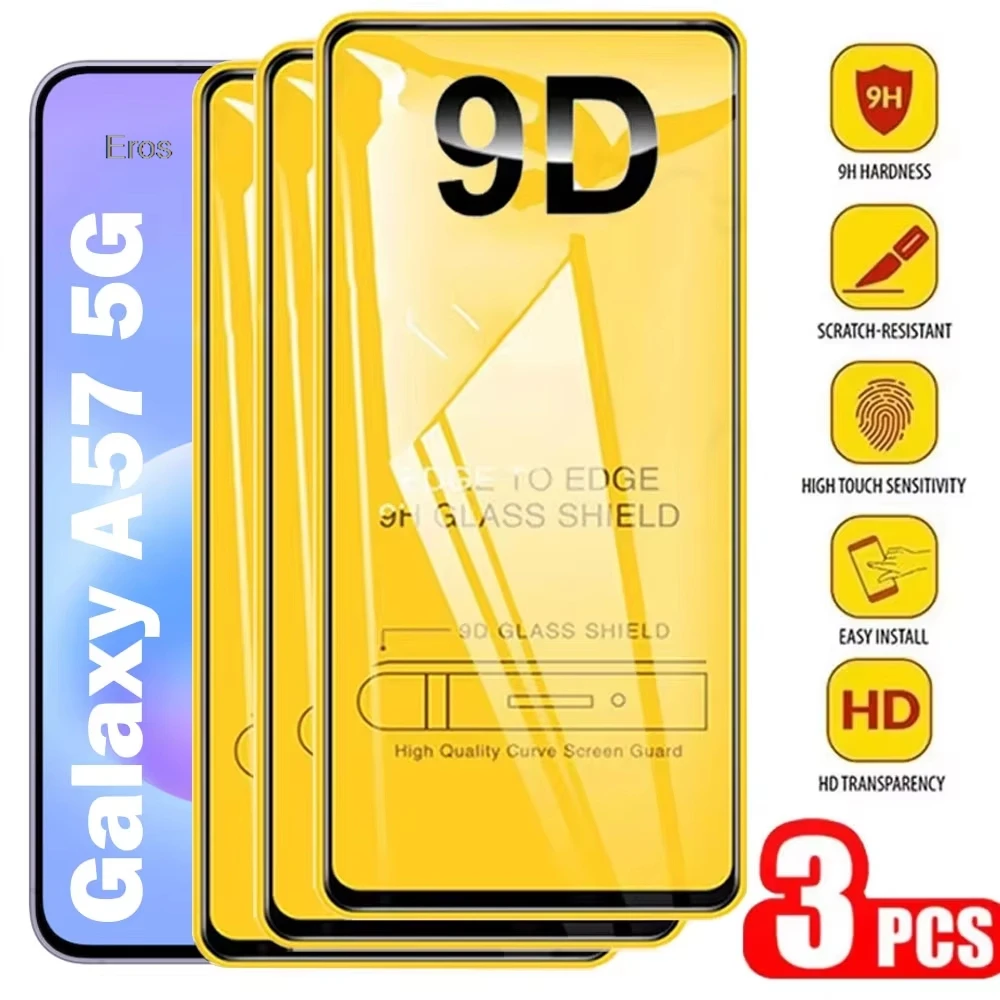 1/3PCS 9D HD Ultra Clear  Screen Protector For Samsung A56 A57 A17 A16 A15 A36 A26 A35 A34 A33 A55 A54 A53 S24FE A07 A06 A05