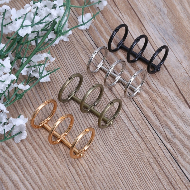 DIY Metallclip mit 3 Löchern, Ring für Notizbuch, lose Blätter, Tagebuch, Fotoalbum, Bindung