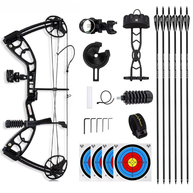 Aluminum Alloy Composite Bow and Arrow Set, Suitable for Outdoor Archery Training for Adult Beginners