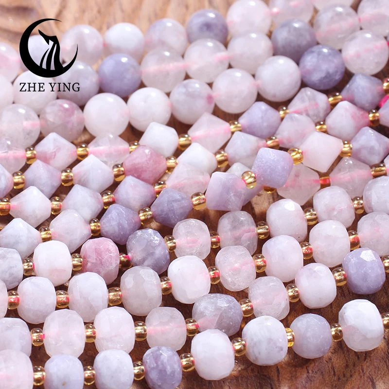 

2/3/4/6/8/10mm Natural Pink Tourmaline Stone Faceted Round Beads Gemstone Loose Spacer 2.5mm Cube Beads for Jewelry DIY Bracelet