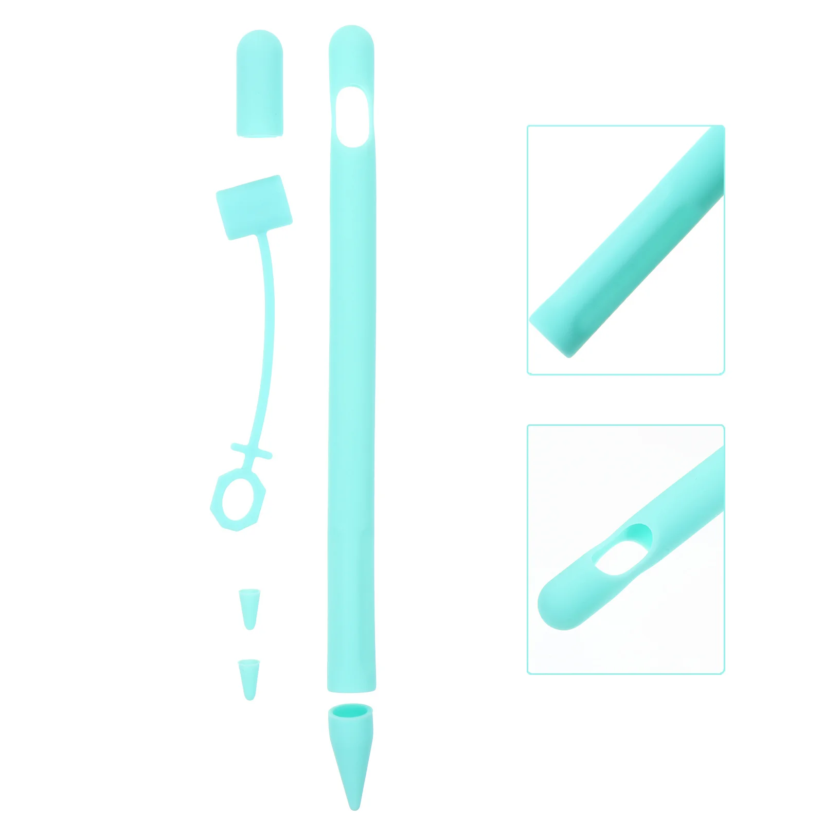 

Pencil 1st Generation Silicone Stylus Cover Set Anti-Skid Durable Protective Case Pen Case Prevent Scratches Drop Rolling