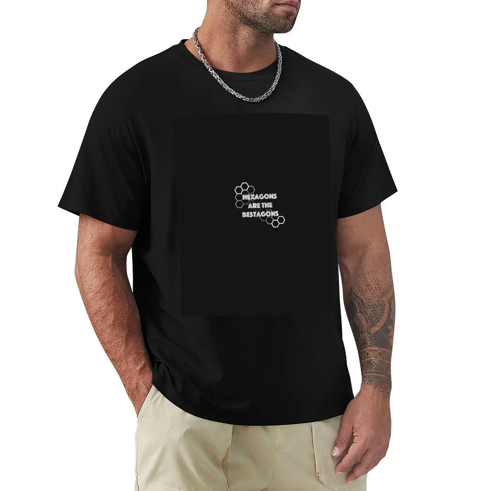 Hexagons are the Bestagons T-Shirt Active Wear Sports T-Shirt for Men