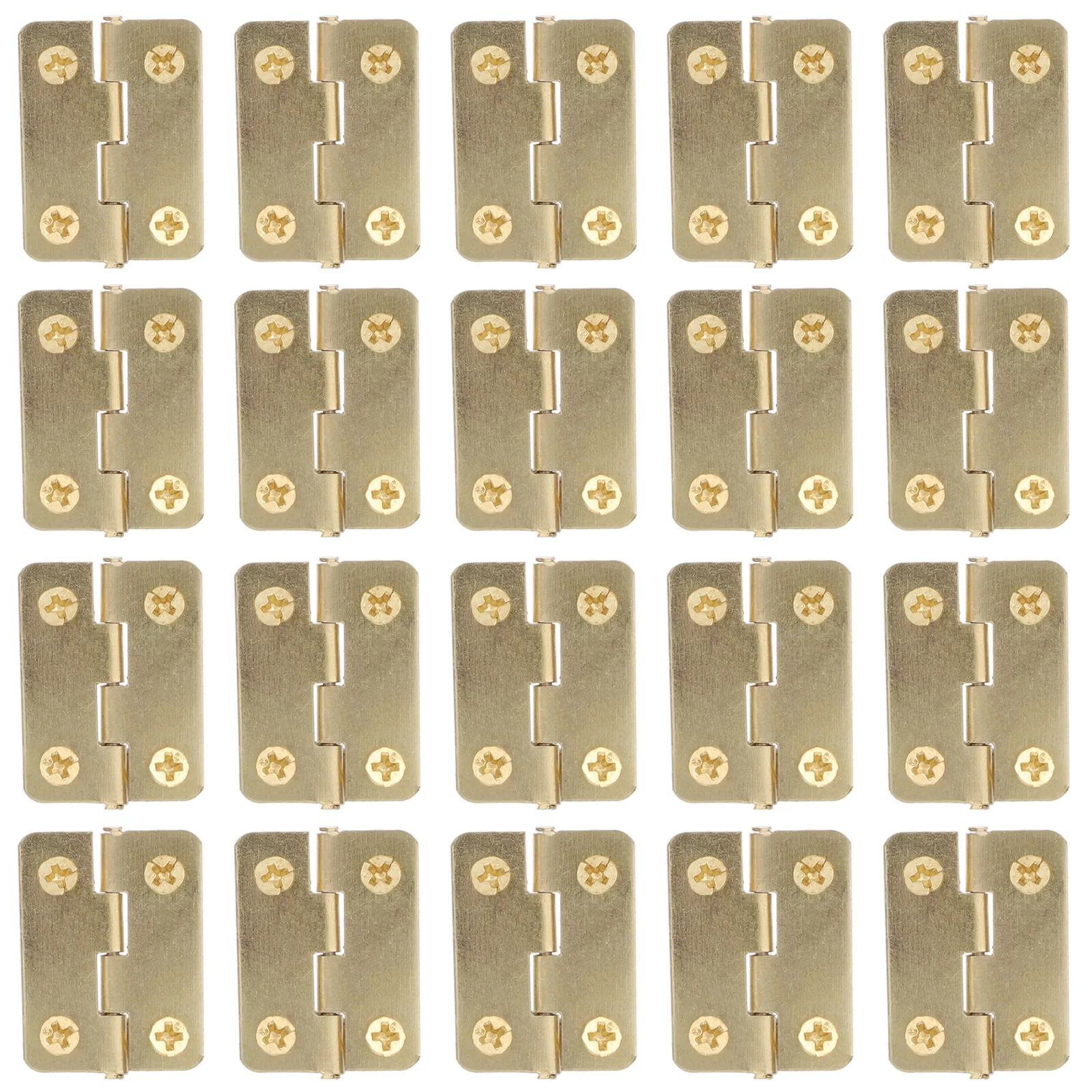 

20pcs Mini Hinge Small Iron Drawer Hinges for Jewelry Box Wood Hardware Chest Hinges Connectors DIY Craft