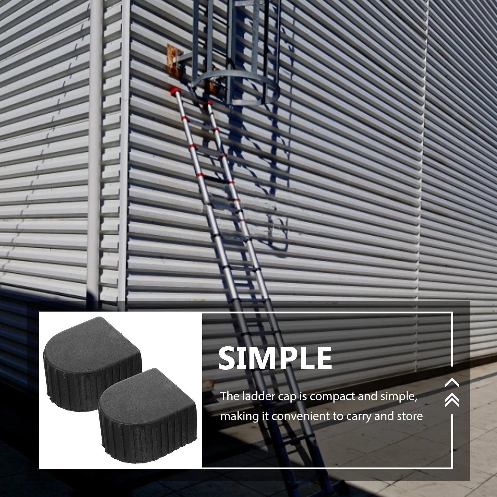 

2Pcs Aluminum Alloy Ladder Cover Protective Plastic End Caps Thickened Stabilizer Home Gardening Accessories Building Tools