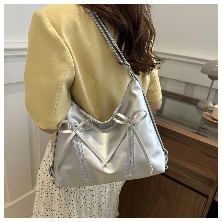 

Сумка подмышки с бантом, модные сумки на плечо, женская новая большая сумка, сменный рюкзак, сумки из искусственной кожи