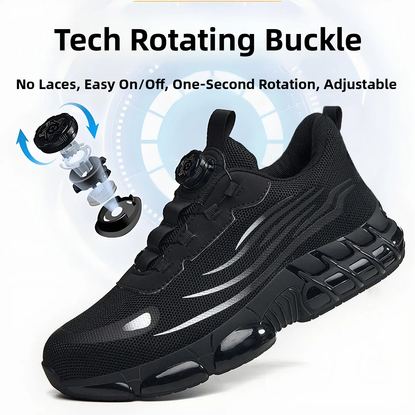Men's Safety Work Boots Steel Toe Anti-impact Comfortable Soft Bottom Anti-wear Construction Site Shoes  Welding Prot...