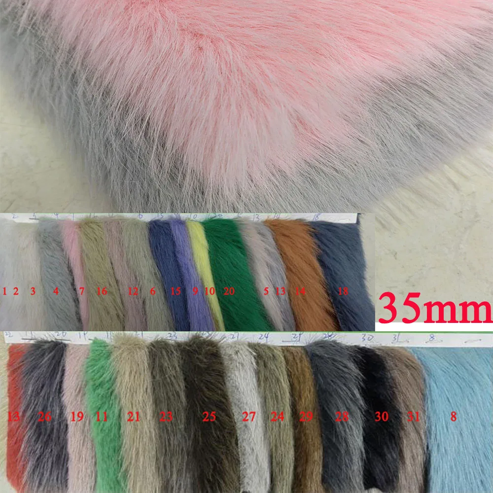 

Ткань из искусственного меха, толщина 35 мм, мягкая ткань из искусственного лисы для одежды, шарф «сделай сам», ширина 160 см