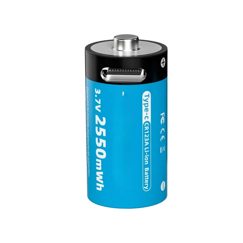 CR123A 16340 16350 Batería Recargable Carga USB RCR123 CR123 CR123A Li-Ion Btteries 2550mWh 3.7V