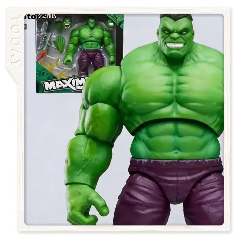 

Marvel Maximum Series Hulk 6 Inch Posable Action Figure With Replaceable Heads Hands And Accessories For Marvel Collectors