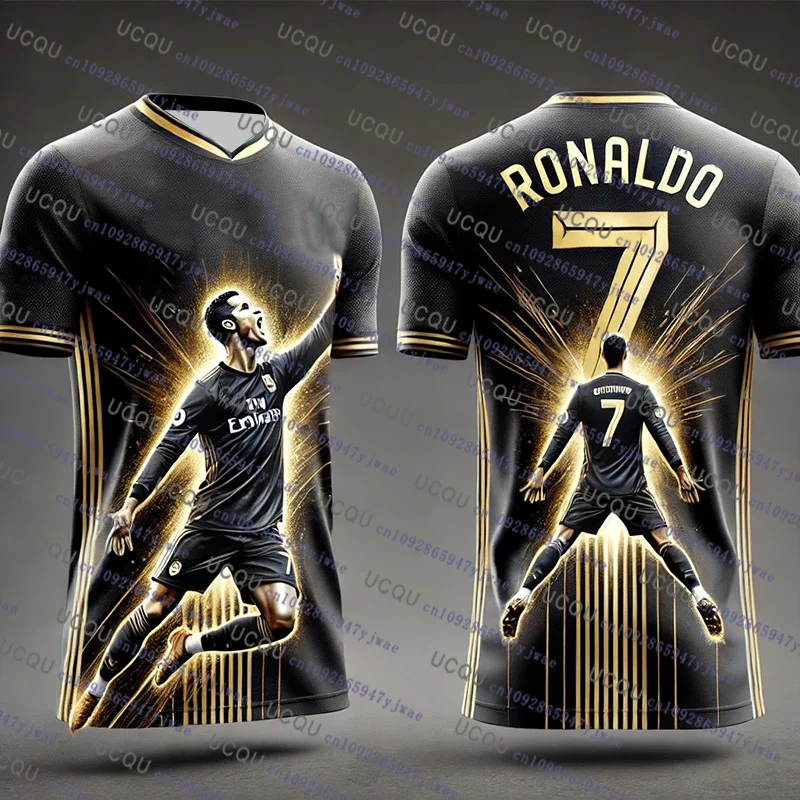 2026 Chatgpt Edición especial Ronaldo No.7 camiseta de fútbol transpirable de secado rápido que absorbe el sudor Camiseta deportiva de gran tamaño para adultos/niños