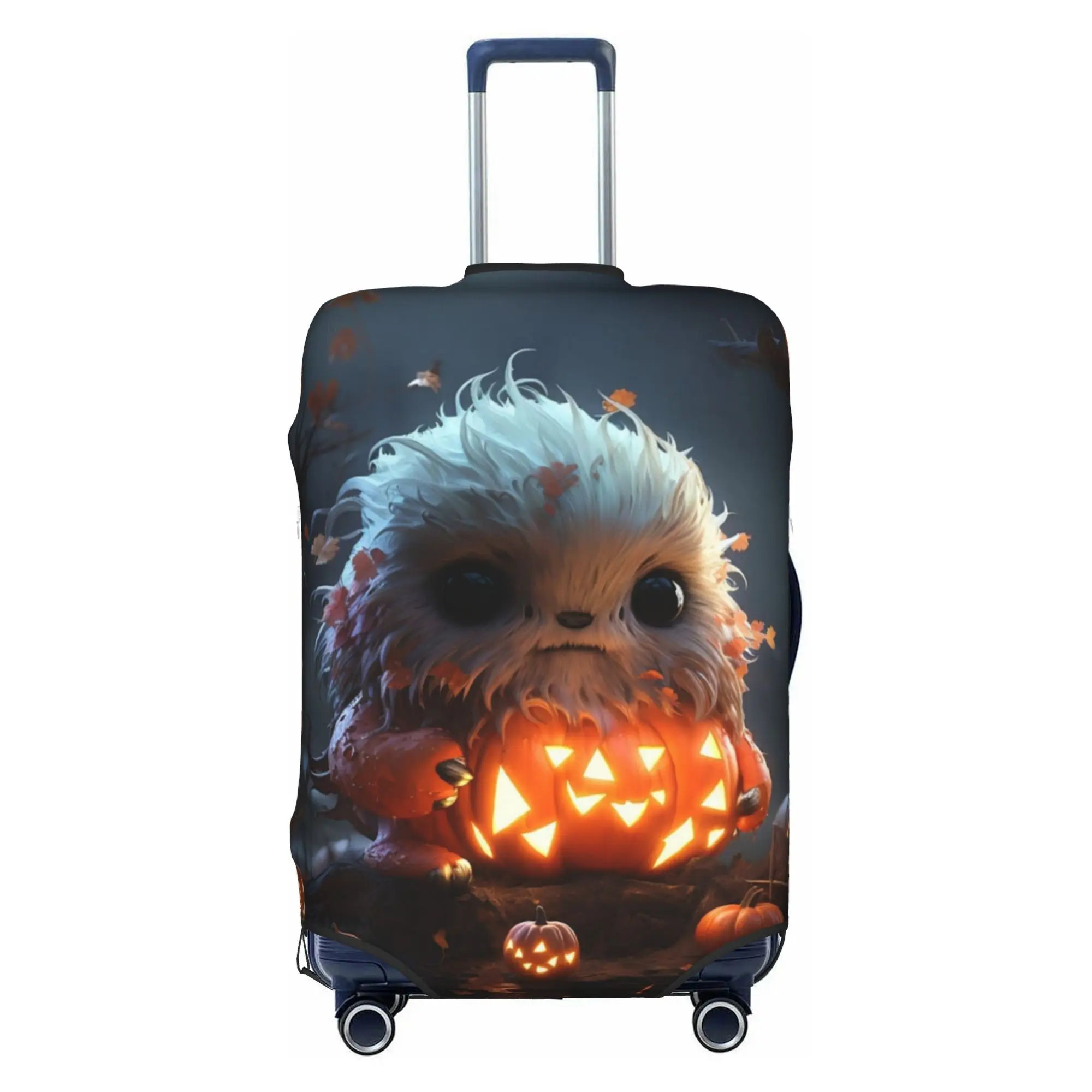 Halloween Pumpkin Owl Suitcase Cover Elastic  Luggage Covers Protector for 18-32 inch