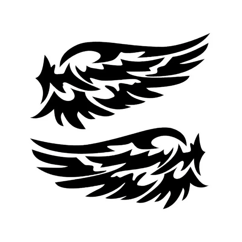 Car Sticker 3D 14*7cm Guardian Angel Wings Lovely Reflective Warning Sign Funny Car Decal Stickers Vinyl  Laser Car Styling