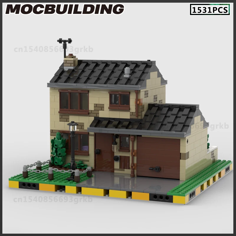 Moderne Stad MOC Bouwhuis Bakstenen Blok DIY Monteer Landschap Speelgoed Kerst Display Collectie Stedelijk Landschap Verjaardagscadeau